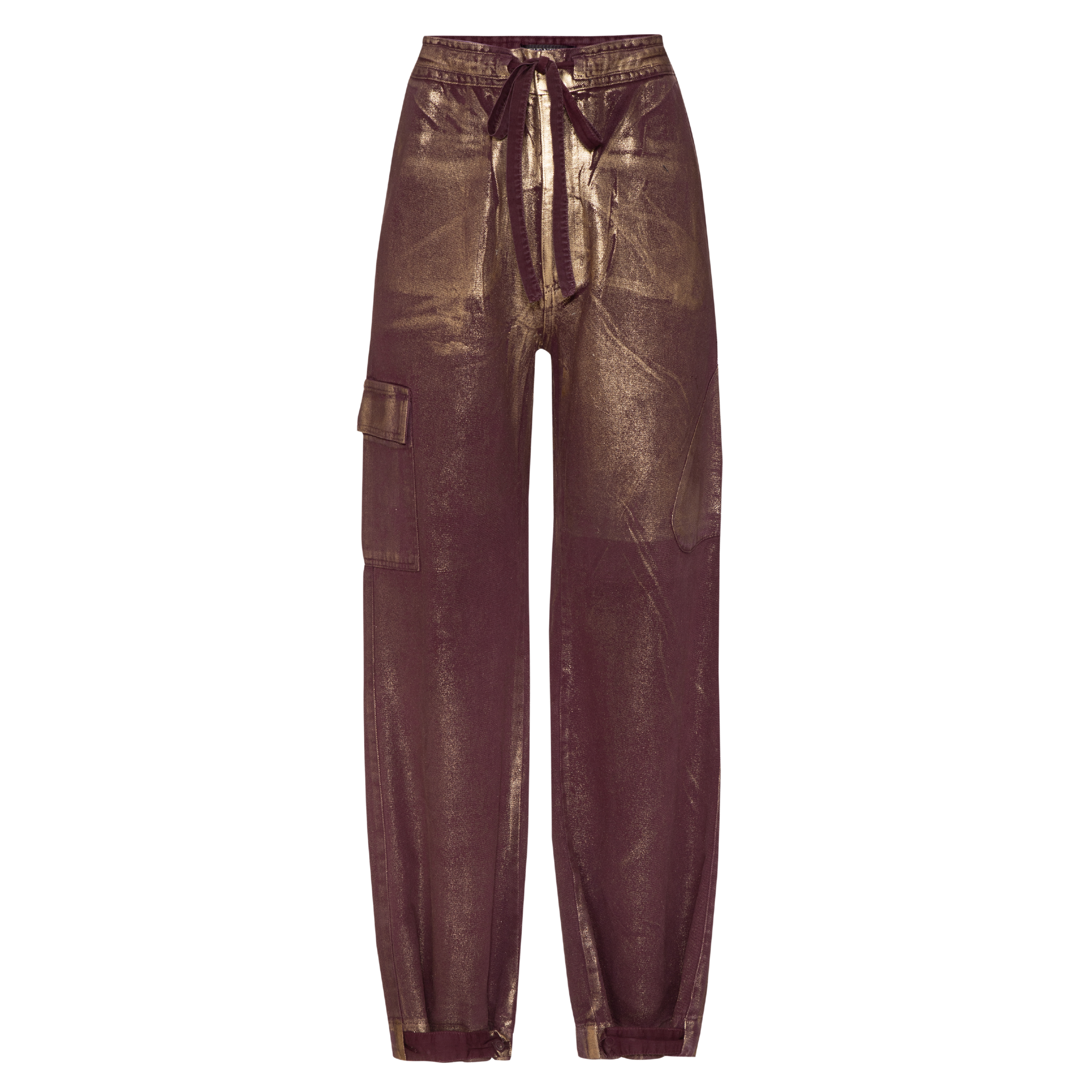 CALÇA PARACHUTE FOIL DOURADO - MILLENNIUM